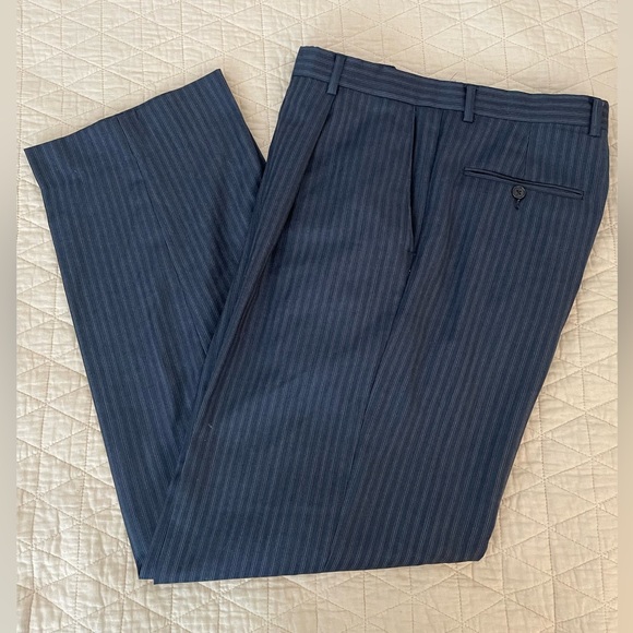 DANIEL CREMIEUX COLLECTION x Loro Piana Wool Suit in Heather Navy Size 42 L - Picture 10 of 14